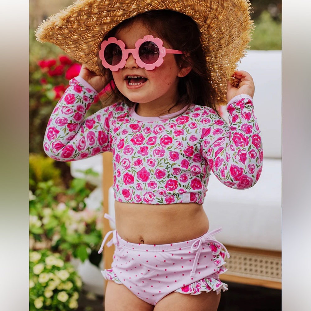 Floral Long Sleeve Swim Suit